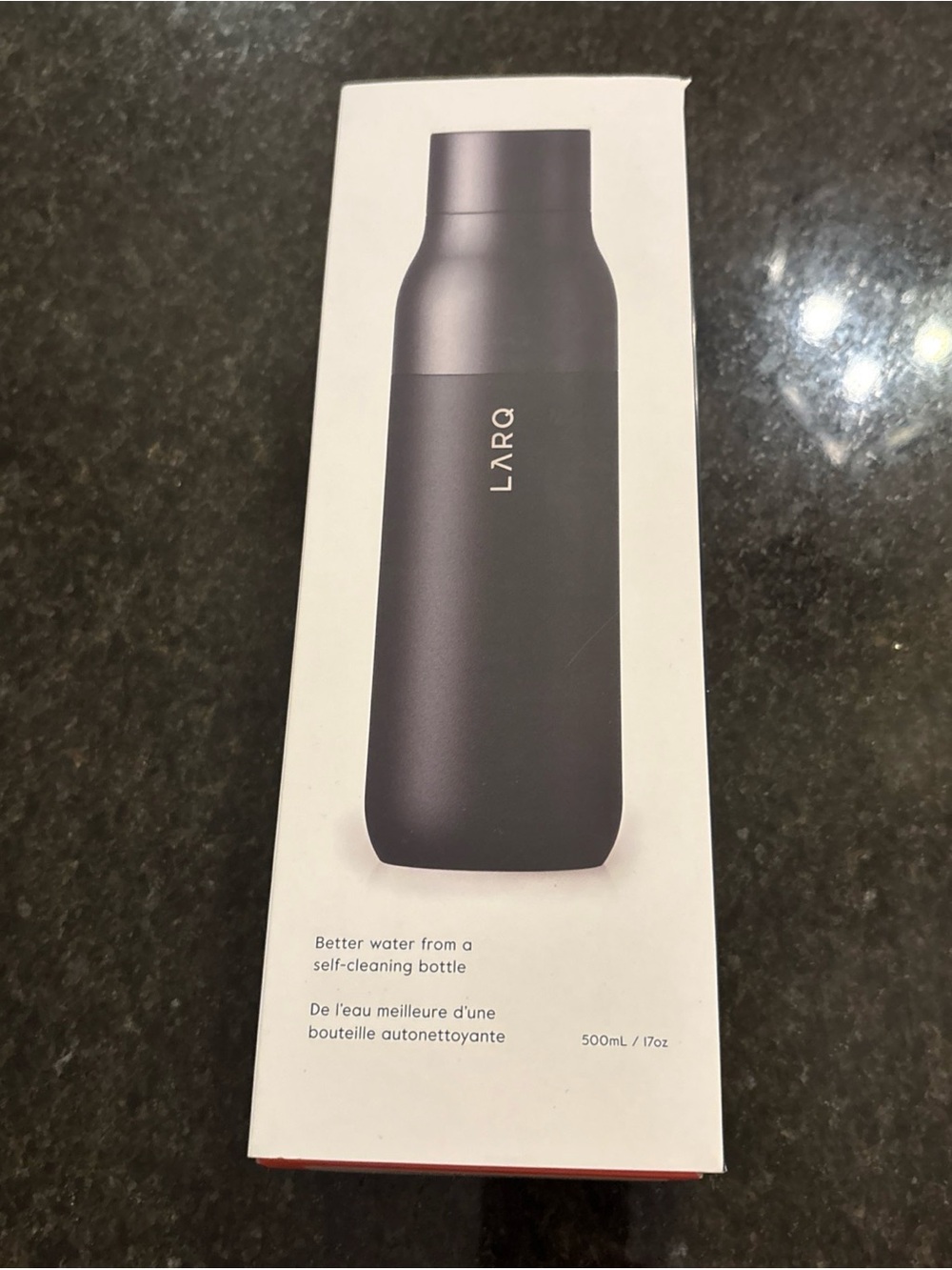LARQ Self-Cleaning PureVis self cleaning Water Bottle 17 oz. Black *Shark Tank*